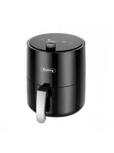 Фритюрник AirFryer Rosberg R51980Y, 1200W, 2.5л., Горещ въздух, Таймер, до 200°C, Черен