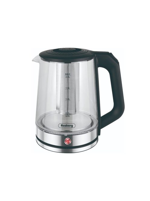 Електрическа кана Rosberg R51230R, 1500W, 2л., стъклена