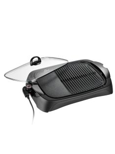 електрически грил ELEKOM ЕК-13 G, 1800W, със стъклен капак