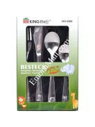 Комплект прибори за деца с животни KingHoff KH 3586 4 части, гланц, неръждаема стомана - Код G8117