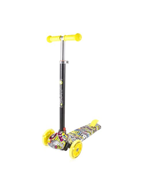 Тротинетка LORELLI YUPPEE GRAFFITI SMILE, Жълт - Код L11401