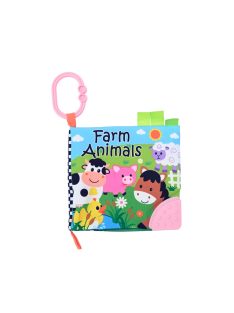   Мека книжка с животни LORELLI, ферма, Зелен - Код L11434