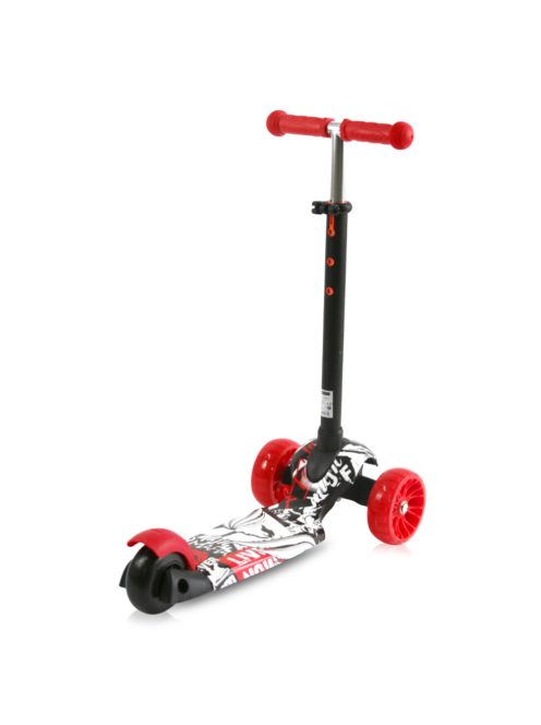 Тротинетка LORELLI DRAXTER BLACK GRAFITTI,  До 20кг., Регулируема дръжка в 3 позиции, Червен - Код L11479
