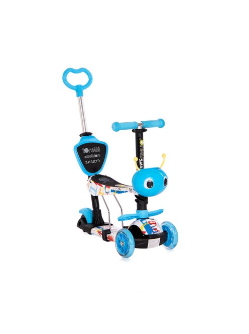 Тротинетка LORELLI SMART PLUS TRACERY, До 20 Кг., Регулируема родителска дръжка в 3 позиции, Светещи гуми, Син - Код L11519
