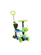 Тротинетка LORELLI SMART PLUS BLUE&GREEN, До 20 Кг., Регулируема родителска дръжка в 3 позиции, Светещи гуми, Син/Зелен
