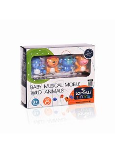 Музикална въртележка LORELLI WILD ANIMALS, Бял