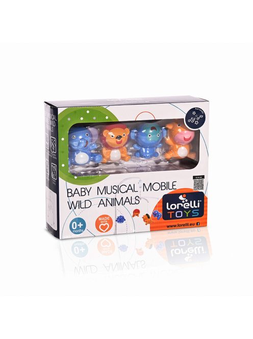 Музикална въртележка LORELLI WILD ANIMALS, Бял