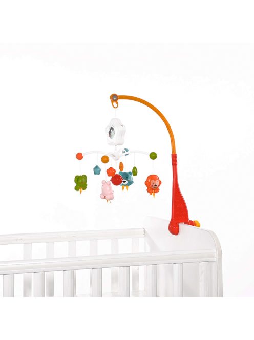 Музикална въртележка LORELLI HAPPY ANIMALS, Оранжев