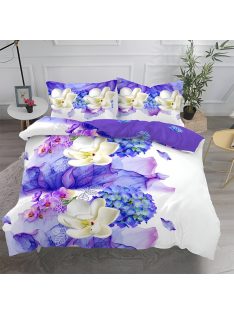 Спално бельо с бели цветя