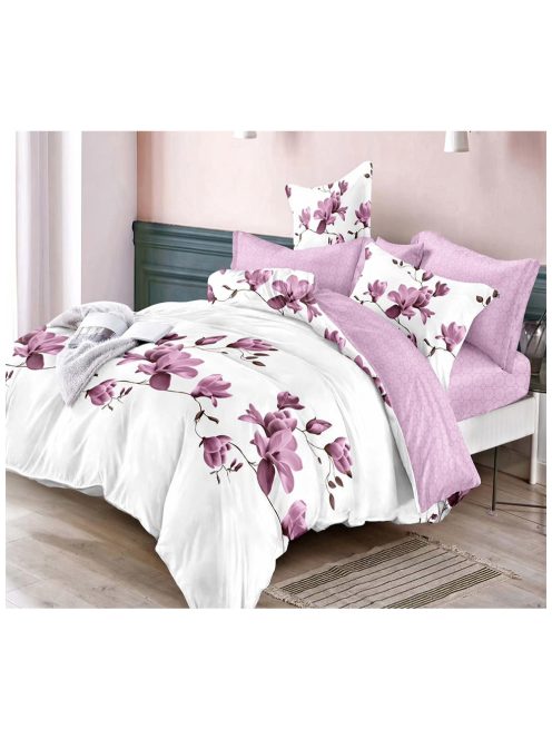 Спално бельо в бяло и розово