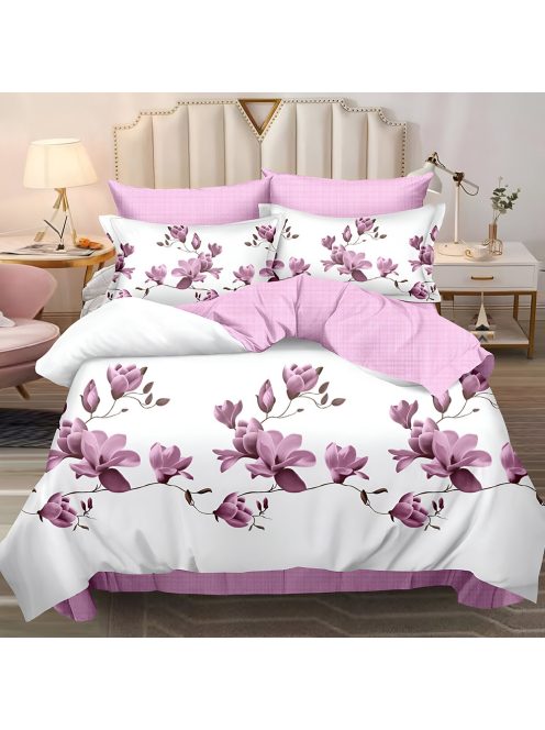 Спално бельо в бяло и розово