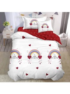   Двулицево спално бельо с ластик (размер за приста) EmonaMall, 4 части - Модел S14564