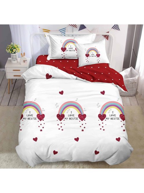 Двулицево спално бельо с ластик (размер за приста) EmonaMall, 4 части - Модел S14564