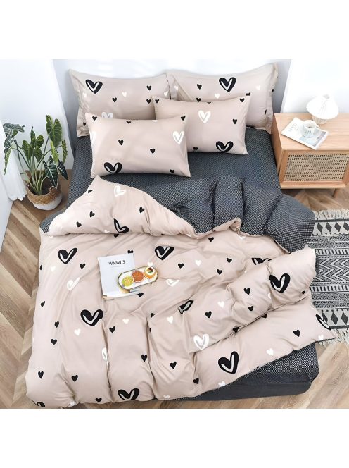 Двулицево спално бельо с ластик EmonaMall, 4 части - Модел S14825