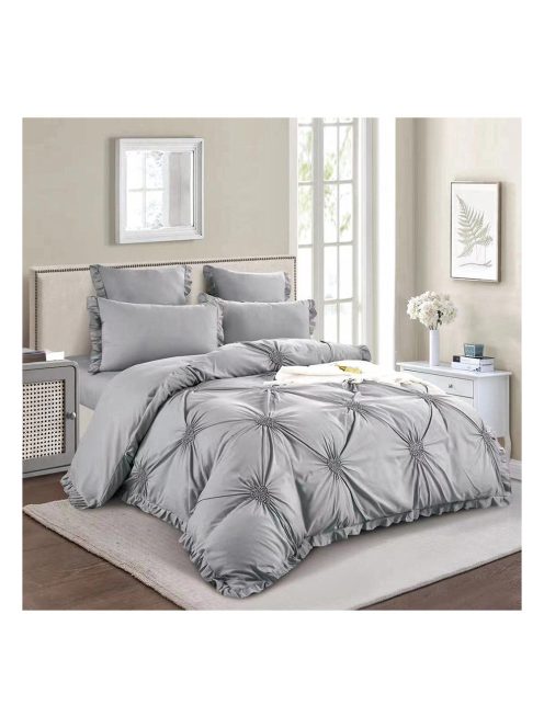 Едноцветен спален комплект с ластик EmonaMall, 6 части - Модел S15560