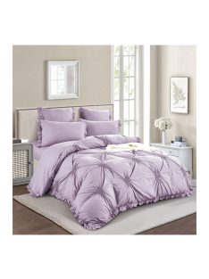   Едноцветен спален комплект с ластик EmonaMall, 6 части - Модел S15562