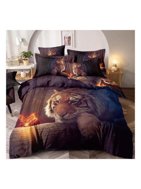 Двулицев спален комплект с ластик, размер за приста (Реално Изображение) EmonaMall, 4 части - Модел S15577