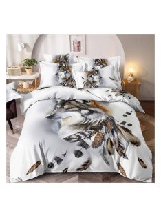   Двулицев спален комплект с ластик, размер за приста (Реално Изображение) EmonaMall, 4 части - Модел S15582