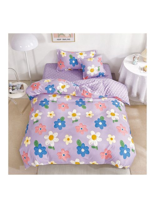 Двулицево спално бельо с ластик (размер за приста) EmonaMall, 4 части - Модел S15611