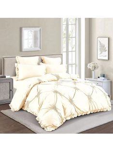   Едноцветен спален комплект с ластик EmonaMall, 6 части - Модел S15718