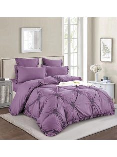   Едноцветен спален комплект с ластик EmonaMall, 6 части - Модел S15719