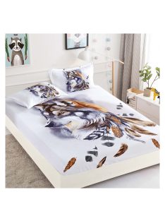   Долен чаршаф с ластик и две калъфки EmonaMall, 3 части - Модел S15753