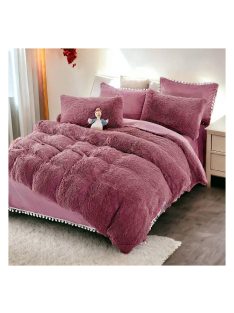   Едноцветен спален комплект с кувертюра EmonaMall, 6 части - Код S15760