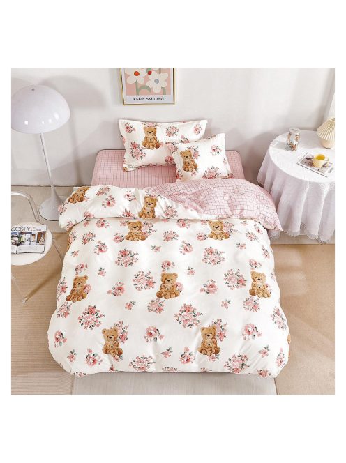 Двулицево спално бельо с ластик (размер за приста) EmonaMall, 4 части - Модел S15804
