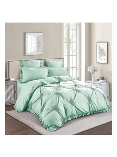   Едноцветен спален комплект с ластик EmonaMall, 6 части - Модел S15820