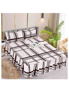   Долен чаршаф с драперия и две калъфки EmonaMall, 3 части - Модел S15974