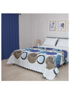   Двулицево шалте за спалня Изи Балунс, 200х220 см., Капитонирано, Син/Бял - Код S16077