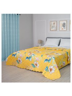   Двулицево шалте за спалня Изи Лития, 200х220 см., Капитонирано, Жълт - Код S16081