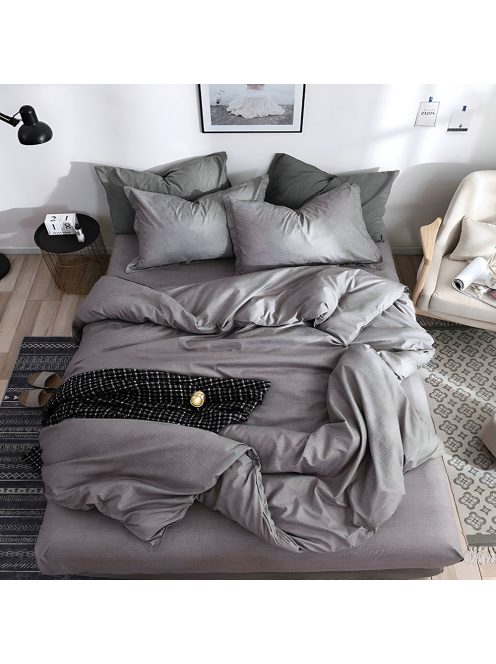 Еднолицево спално бельо с ластик (размер за приста) EmonaMall, 4 части - Модел S17008