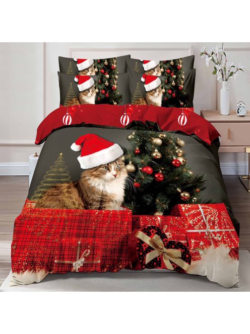 Двулицево коледно спално бельо (реално изображение) EmonaMall, 6 части - Модел S17113