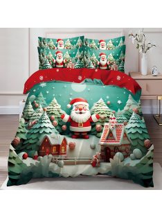   Двулицево коледно спално бельо (реално изображение) EmonaMall, 6 части - Модел S17142