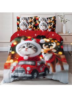   Двулицево коледно спално бельо (реално изображение) EmonaMall, 6 части - Модел S17145