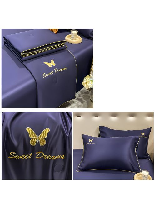 Спално бельо с тънка олекотена завивка EmonaMall, 4 части - Модел S17184