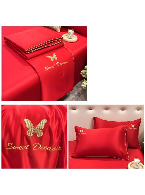 Спално бельо с тънка олекотена завивка EmonaMall, 4 части - Модел S17189