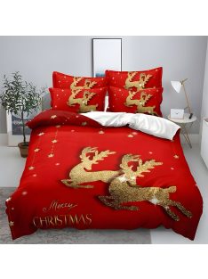   Двулицев коледен спален комплект (Реално изображение) EmonaMall, 6 части - Модел S17205