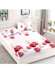   Коледен долен чаршаф с ластик и две калъфки (за матрак от 160x200 до 180x200) EmonaMall, 3 части - Модел S17293