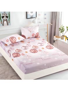   Коледен долен чаршаф с ластик и две калъфки (за матрак от 160x200 до 180x200) EmonaMall, 3 части - Модел S17296
