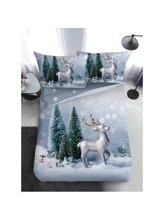   Двулицево коледно спално бельо, размер за приста (реално изображение) EmonaMall, 4 части - Модел S17314