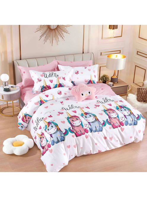 Двулицево спално бельо с ластик EmonaMall, 6 части - Модел S17330