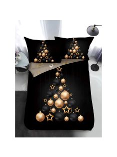   Двулицево коледно спално бельо, размер за приста (реално изображение) EmonaMall, 4 части - Модел S17346