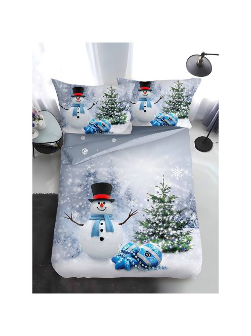 Двулицево коледно спално бельо, размер за приста (реално изображение) EmonaMall, 4 части - Модел S17348