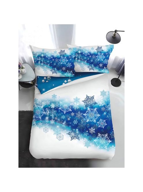 Двулицево коледно спално бельо, размер за приста (реално изображение) EmonaMall, 4 части - Модел S17351