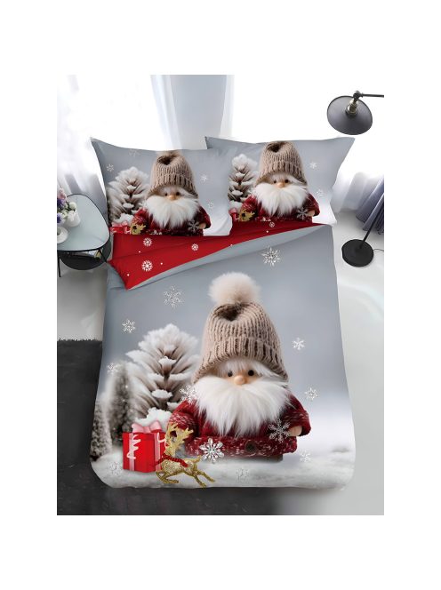 Двулицево коледно спално бельо, размер за приста (реално изображение) EmonaMall, 4 части - Модел S17371