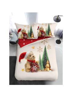   Двулицево коледно спално бельо, размер за приста (реално изображение) EmonaMall, 4 части - Модел S17373