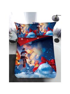   Двулицево коледно спално бельо, размер за приста (реално изображение) EmonaMall, 4 части - Модел S17377