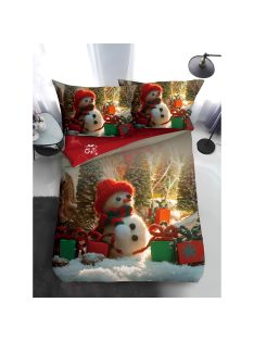   Двулицево коледно спално бельо, размер за приста (реално изображение) EmonaMall, 4 части - Модел S17381